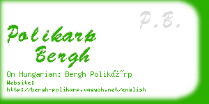 polikarp bergh business card